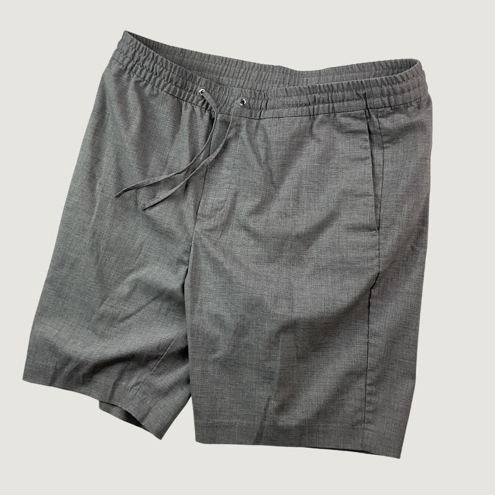 HM Regular Fit Pull On Shorts Mens Large Heather Gray Elastic Drawstring Casual